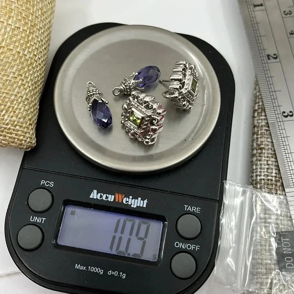 Rare Jennifer Cary 925 Silver Gemstone Earrings & Pendants Set - Picture 11 of 15